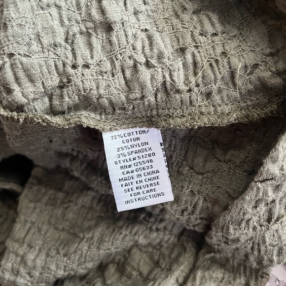 Habitat Clothes To Live In Gauzy Mandarin Collar Longline Cardigan Olive - Picture 10 of 10